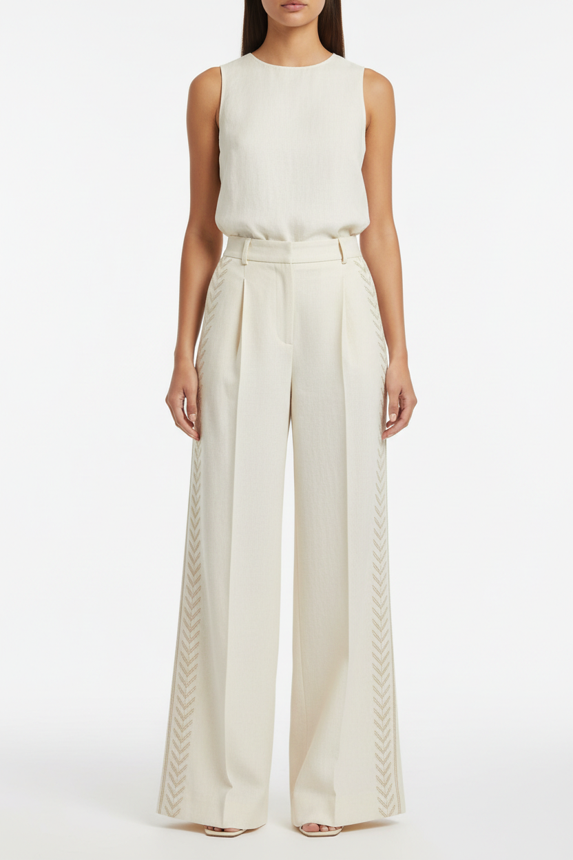 Women's Trousers - Cream